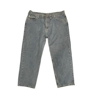 Carhartt Men’s Gray Denim Relaxed Fit Work Jeans B460 DPS 46X30 Workwear